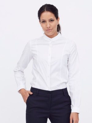 Camisa cuello mao slim fit mujer_01