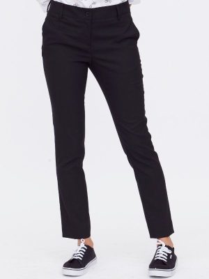 Pantalón slim fit mujer negro